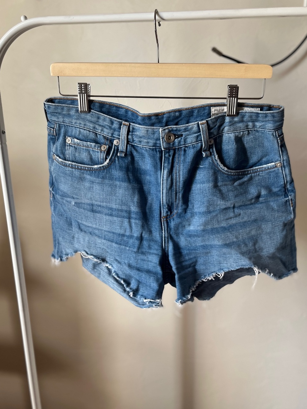 Rag & Bone Clean Bishop Blue Denim Women's Cutoff Shorts